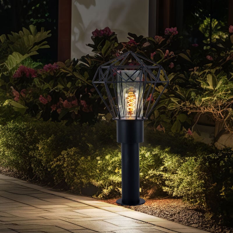 foto del prodotto lampada da esterno, lampada da terra, lampada da sentiero, lampada da patio, lampada da giardino, metallo nero acciaio inossidabile, antispruzzo, l