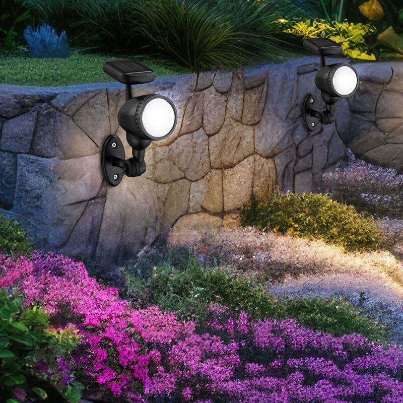 foto del prodotto lampada da esterno, lampada solare, luce solare, lampada plug in, lampada da giardino, picchetto ip44, batteria ricaricabile, spot mobile, nero, 1x