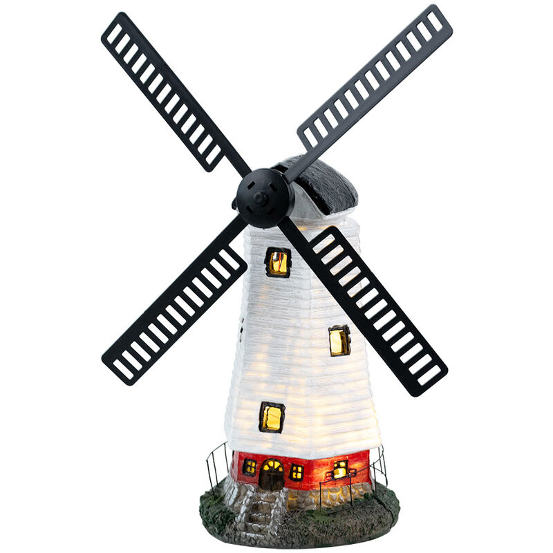 foto del prodotto lampada da esterno, lampada solare, mulino a vento, lampada da giardino, decorazione da esterno, batteria, resistente alle intemperie ip44,