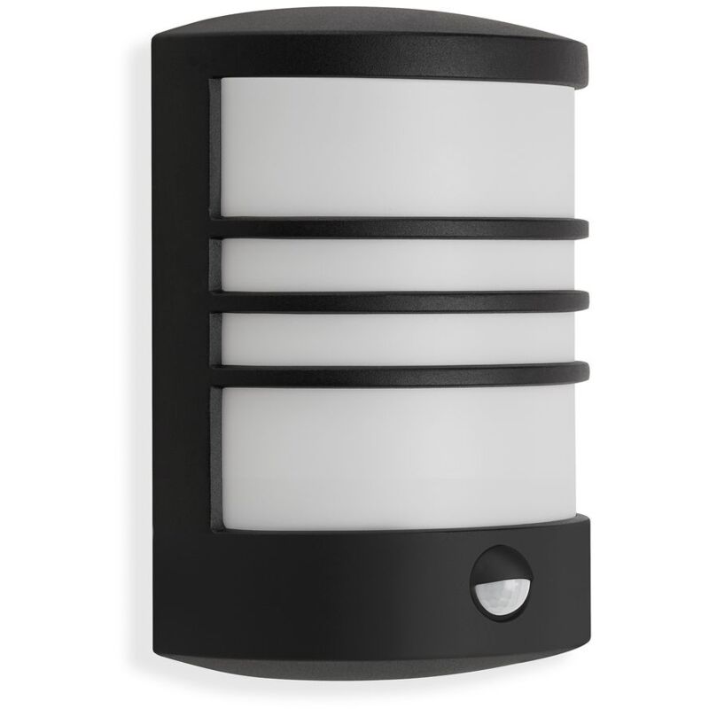 foto del prodotto lampada da esterno led con sensore di movimento ip44 12 w nero metallo plastica telefunken