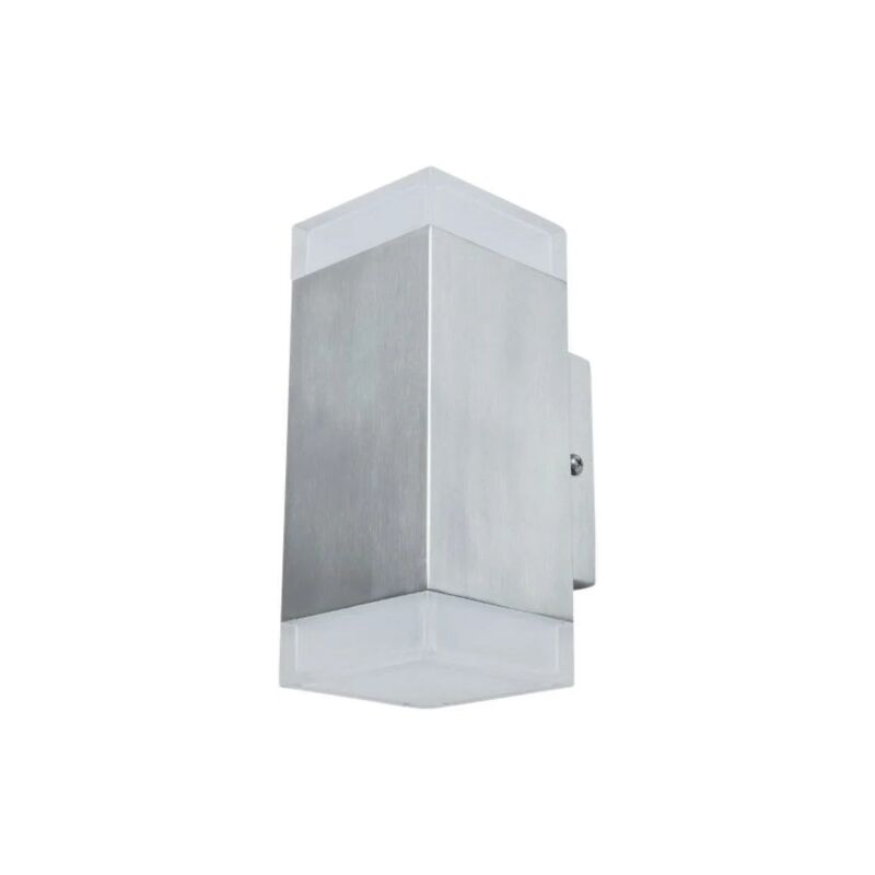 foto del prodotto lampada da esterno lutec bilayer led lampada da parete up down in acciaio inox