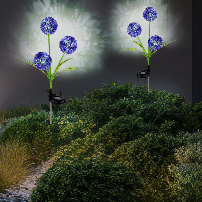 foto del prodotto lampada da esterno per decorazione da giardino, lampada solare a led con dente di leone, lampada da terra con picchetto, plastica in acciaio
