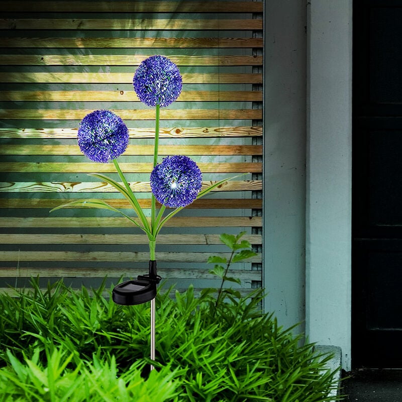 foto del prodotto lampada da esterno per decorazione da giardino lampada solare a led con dente di leone lampada da terra con picchetto, plastica in acciaio