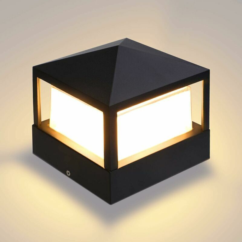 foto del prodotto lampada da esterno ulisem per cancello, villa, giardino, prato, recinzione, alluminio impermeabile ip65, illuminazione bianca calda.