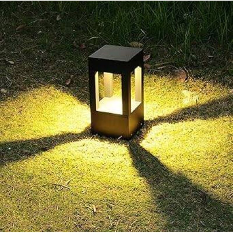 foto del prodotto lampada da giardino a led lampione da esterno illuminazione per viale esterno a risparmio energetico antracite paletto luminoso nero luci per