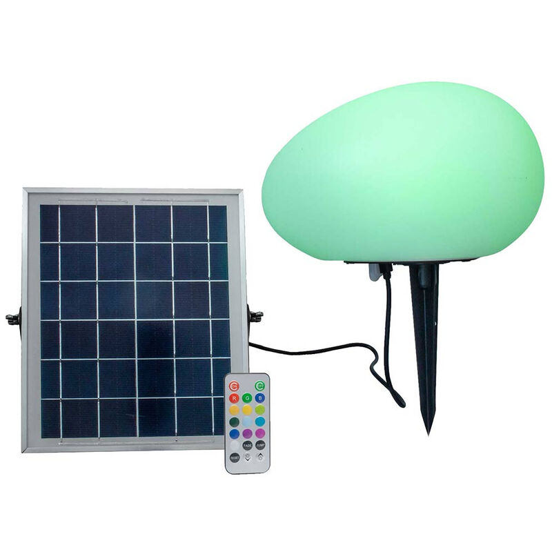 foto del prodotto lampada da giardino a led rgb 4000k per esterno con pannello solare luce decorativa multicolor