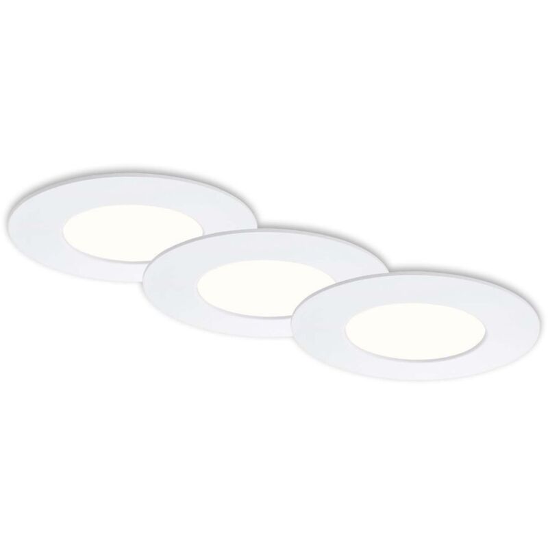foto del prodotto lampada da incasso a led per bagno set da 3 ip44 4,9w bianco plastica 8,5 cm briloner