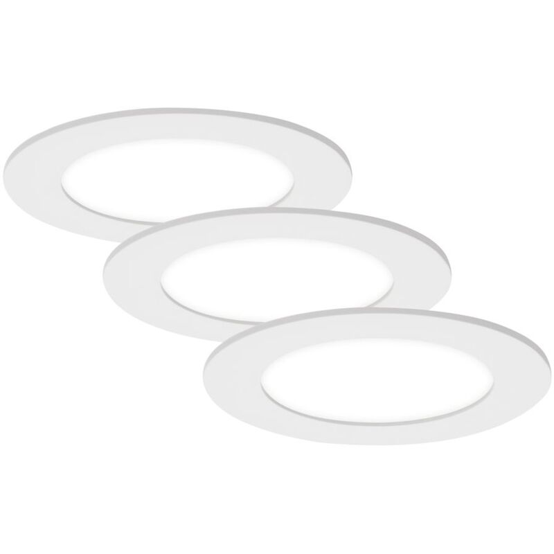 foto del prodotto lampada da incasso a led per bagno, set da 3 ip44 7w bianco plastica 12 cm briloner