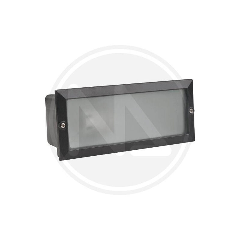 foto del prodotto lampada da incasso a parete per eseterni ed interni cm. 23,3x10,1h nera