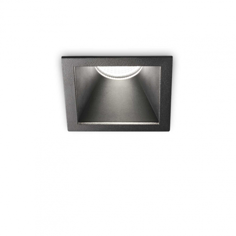 foto del prodotto lampada da incasso game trim square 11w 3000k bk bk ideal-lux