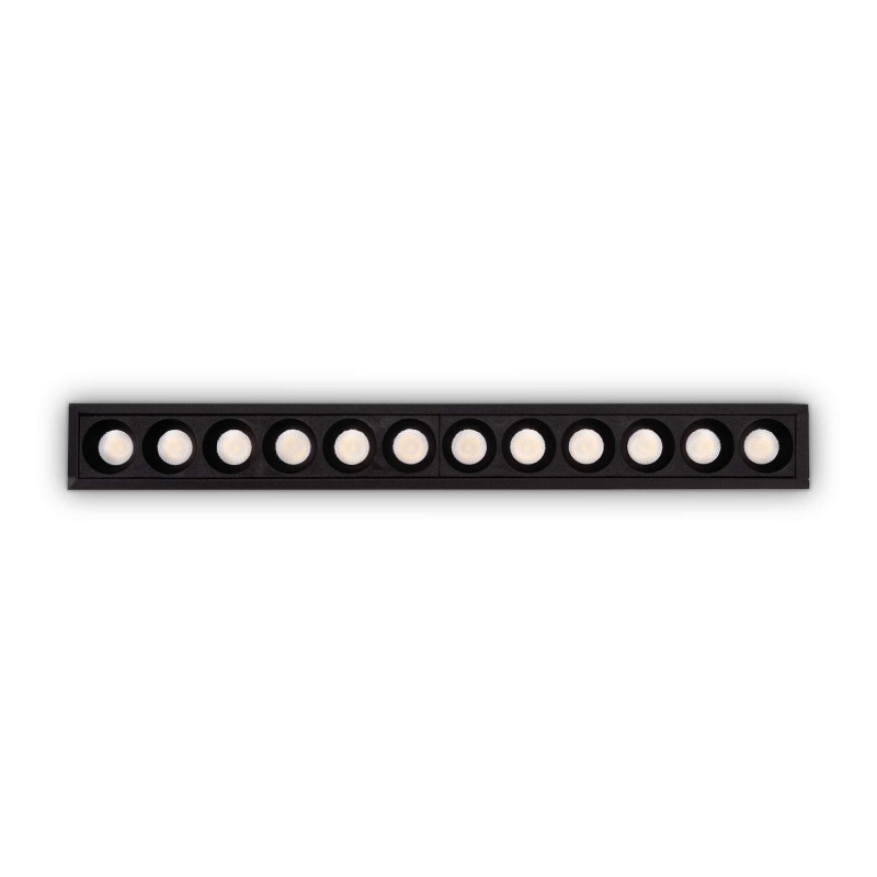 foto del prodotto lampada da incasso lika fi slim 20w 3000k bk ideal lux