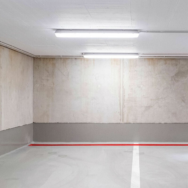 foto del prodotto lampada da ingresso a led plafoniera ip65 luce per ambienti umidi lampada da garage a led lampada da vasca a led, resistente ai getti d'acqua, 48w