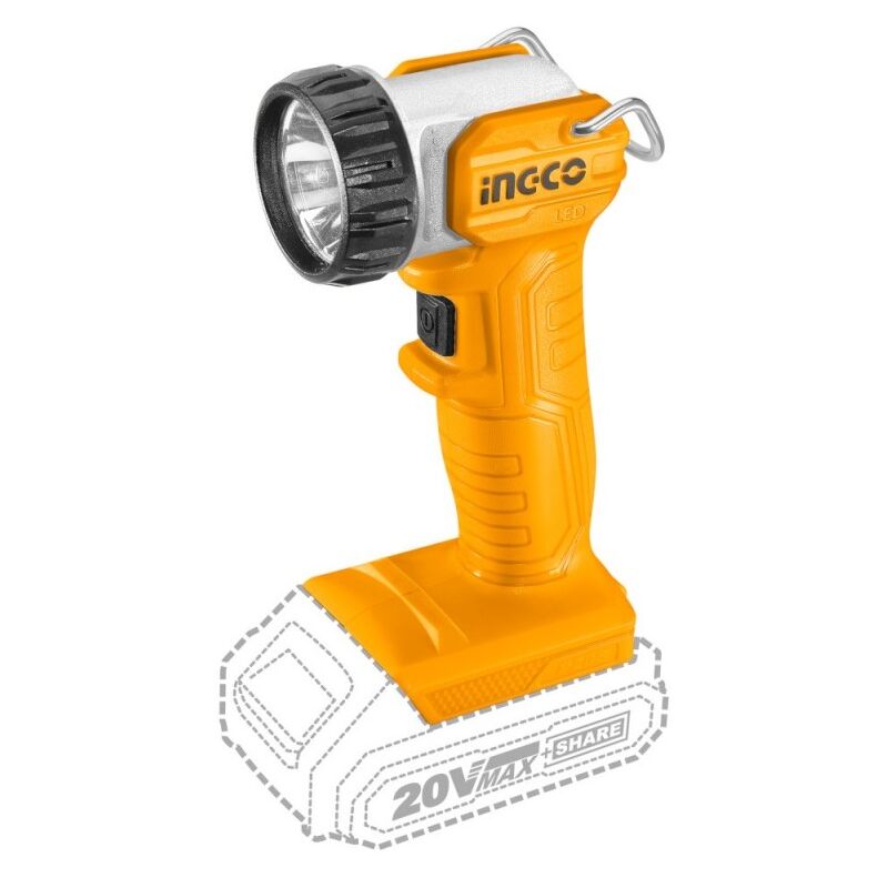 foto del prodotto lampada da lavoro a batteria 20v solo corpo cwli2038 ingco