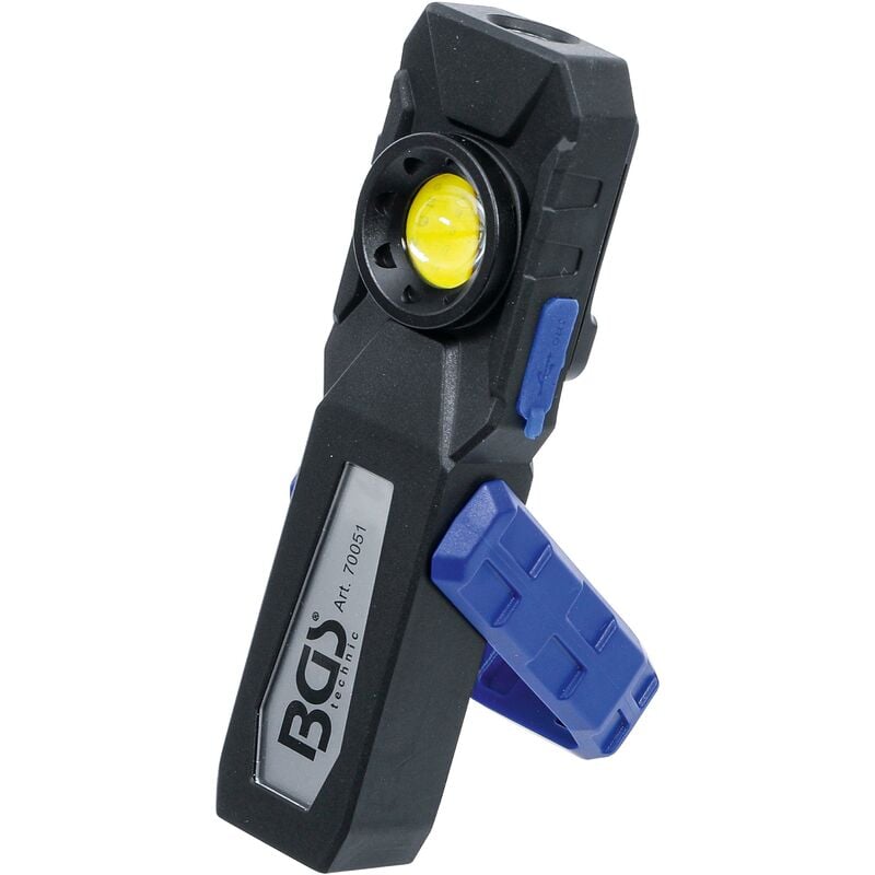 foto del prodotto lampada da lavoro a cob led con magnete e gancio pieghevole