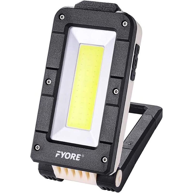 foto del prodotto lampada da lavoro a led cob, lampada da ispezione, torcia impermeabile, luce da lavoro portatile ricaricabile con base magnetica e gancio per