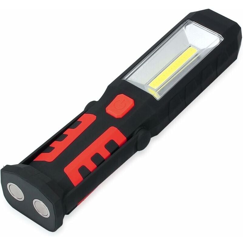 foto del prodotto lampada da lavoro a led, lampada di ispezione, 3 w cob, lampada ricaricabile usb ultra luminosa con base magnetica girevole a 180 gradi per