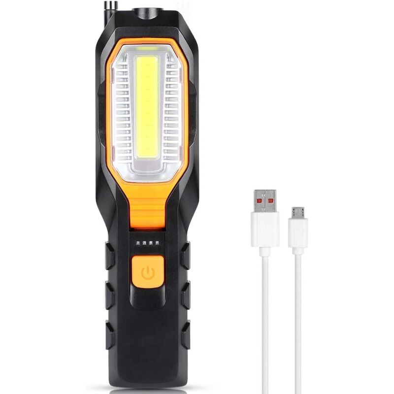 foto del prodotto lampada da lavoro a led per officina, lampada di ispezione cob magnetica con 4 modalit di illuminazione, luce da campeggio ricaricabile con 80 280
