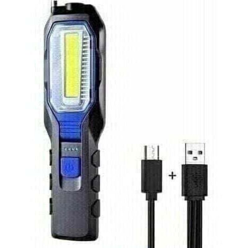 foto del prodotto lampada da lavoro a led portatile luce magnetica ricaricabile tramite usb, sorgente luminosa cob lablanc
