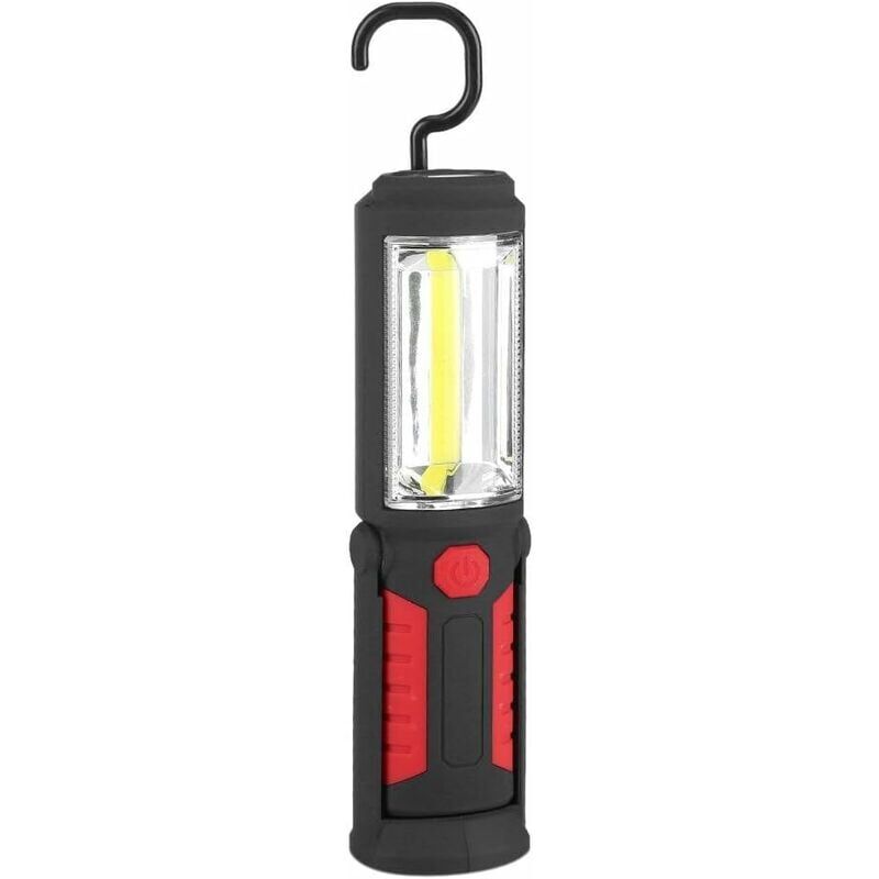 foto del prodotto lampada da lavoro a led ricaricabile con torcia magnetica rossa 