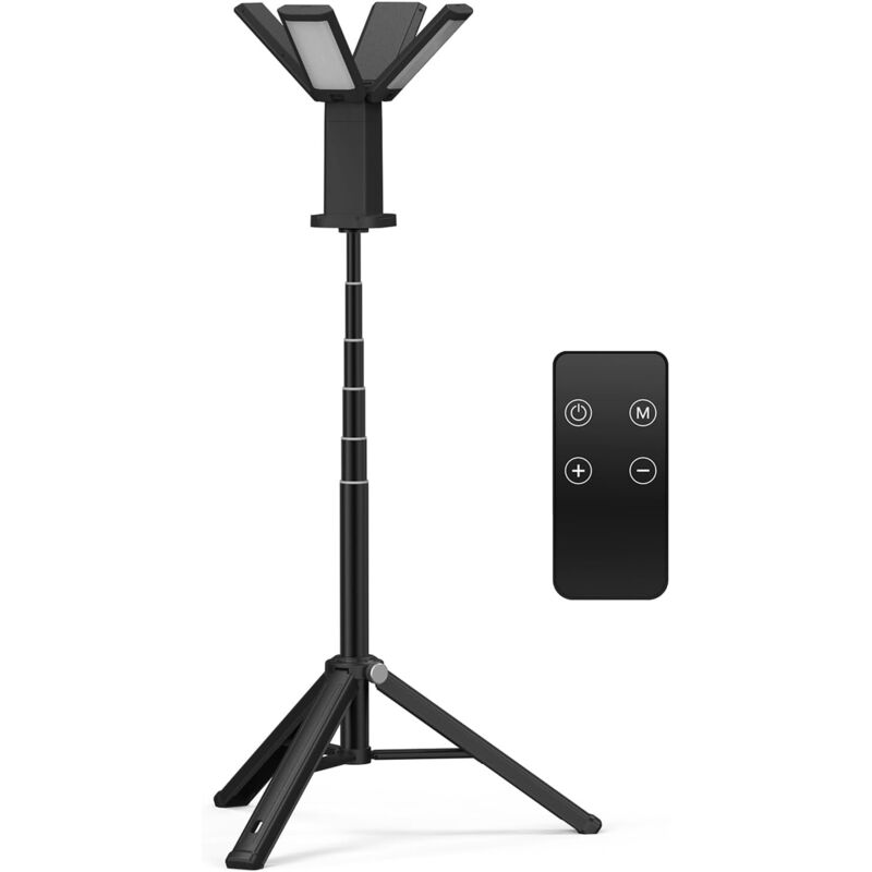 foto del prodotto lampada da lavoro a led ricaricabile da 14000 mah con supporto, lampada da campeggio senza fili in alluminio da 1500 lm 6000 lm, 10 livelli di