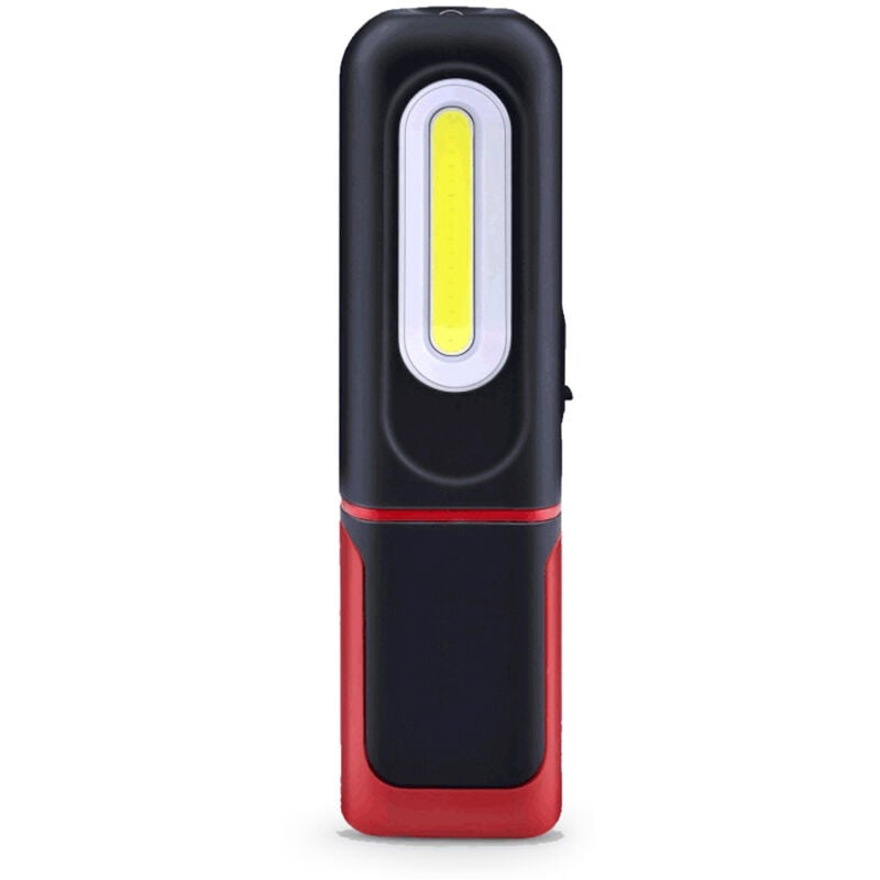 foto del prodotto lampada da lavoro a led ricaricabile, lampada da ispezione 2 in 1 con rotazione di 360 gradi e torcia a led cob da 5 w con base magnetica e gancio