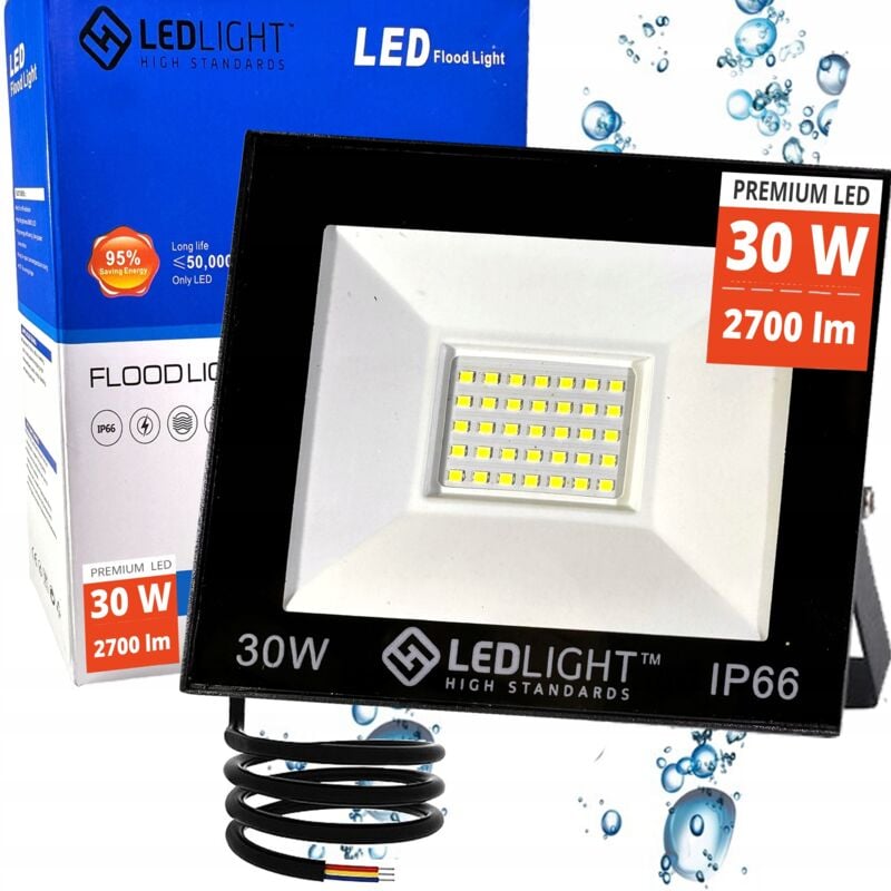 foto del prodotto lampada da lavoro alogena con riflettore, proiettore impermeabile a led premium