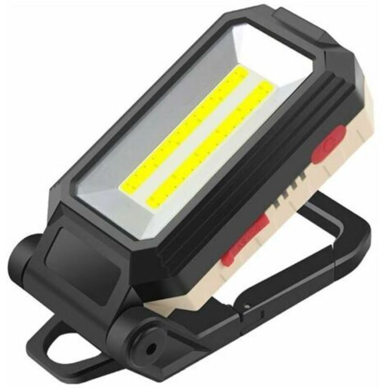foto del prodotto lampada da lavoro cob, proiettore a led da 10 w, lampada di ispezione portatile, torcia magnetica ricaricabile tramite usb per riparazione auto,