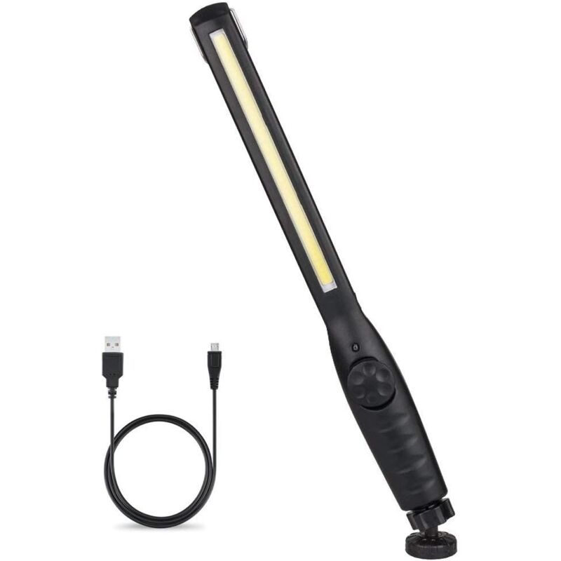 foto del prodotto lampada da lavoro cob ricaricabile tramite usb magnete e gancio inclusi fai da te, casa, lavoro
