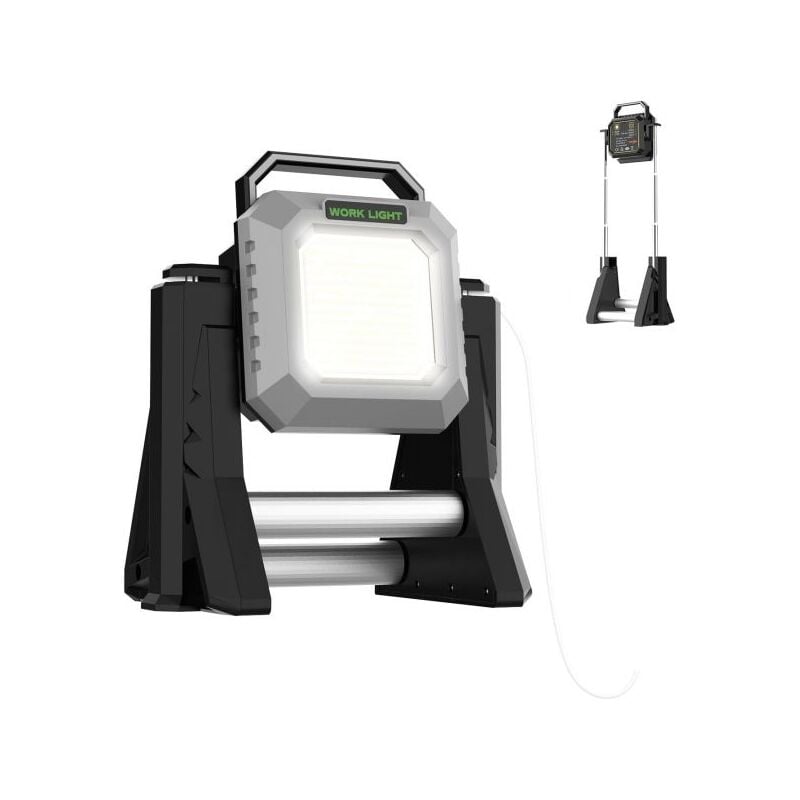 foto del prodotto lampada da lavoro faro portatile ricaricabile con asta telescopica 276 led 3.7v