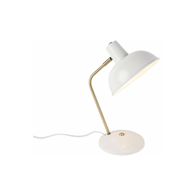 foto del prodotto lampada da lavoro milou moderno acciaio bianco bronzo tondo max. 1 x watt qazqa