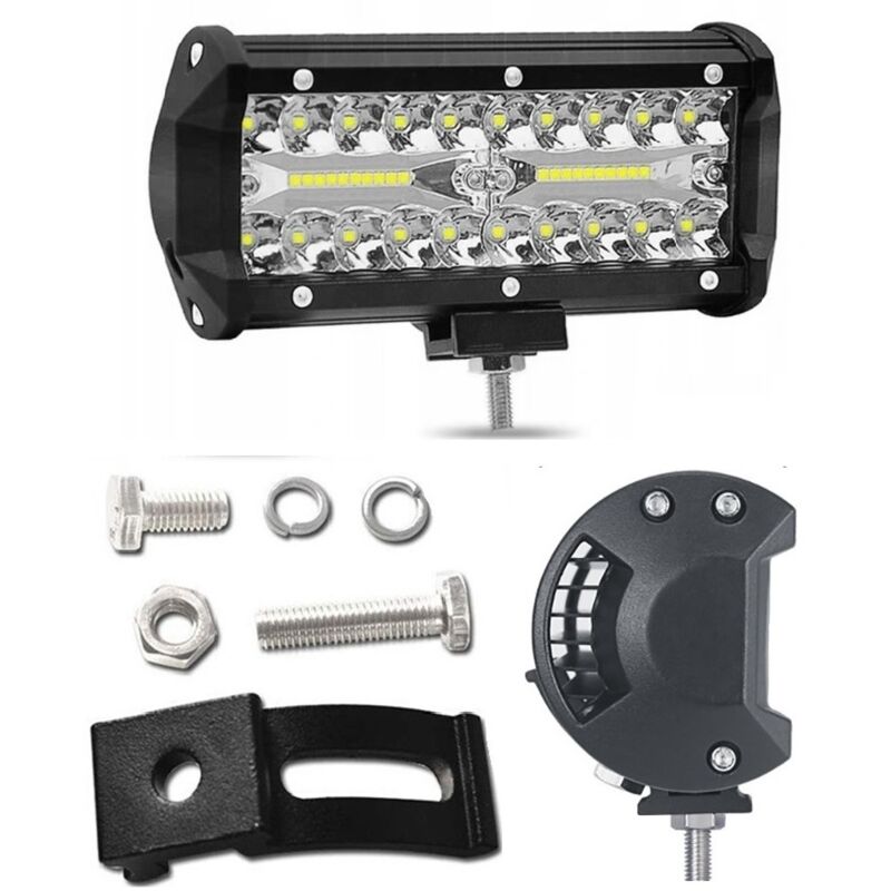 foto del prodotto lampada da lavoro per camion barra led 17cm 120w 12 24v cree lunga portata