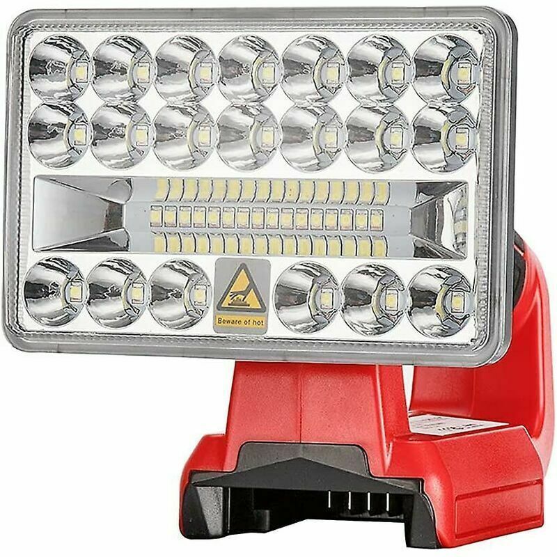 foto del prodotto lampada da lavoro ricaricabile lablanc 18w 2000lm per milwaukee, torcia led per esterni m18 milwaukee, luce da campeggio portatile per esterni