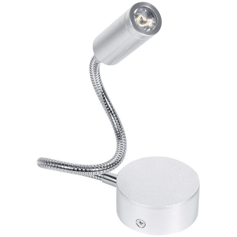 foto del prodotto lampada da letto a led bianco caldo ac85 265v 1w per lettura con collo di cigno flessibile 1w bianco caldo 