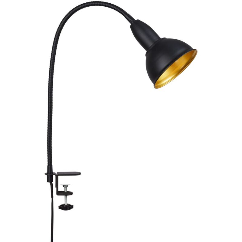 foto del prodotto lampada da letto, lampada a morsetto retr , lampada da lettura con braccio flessibile, con interruttore on off, 1x e14, max. 25 watt, metallo,