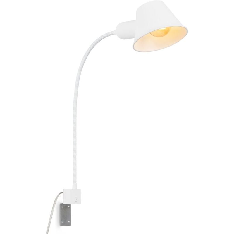 foto del prodotto lampada da letto lampada da lettura lampada da parete regolabile 1xe27 10w bianco interruttore a levetta briloner