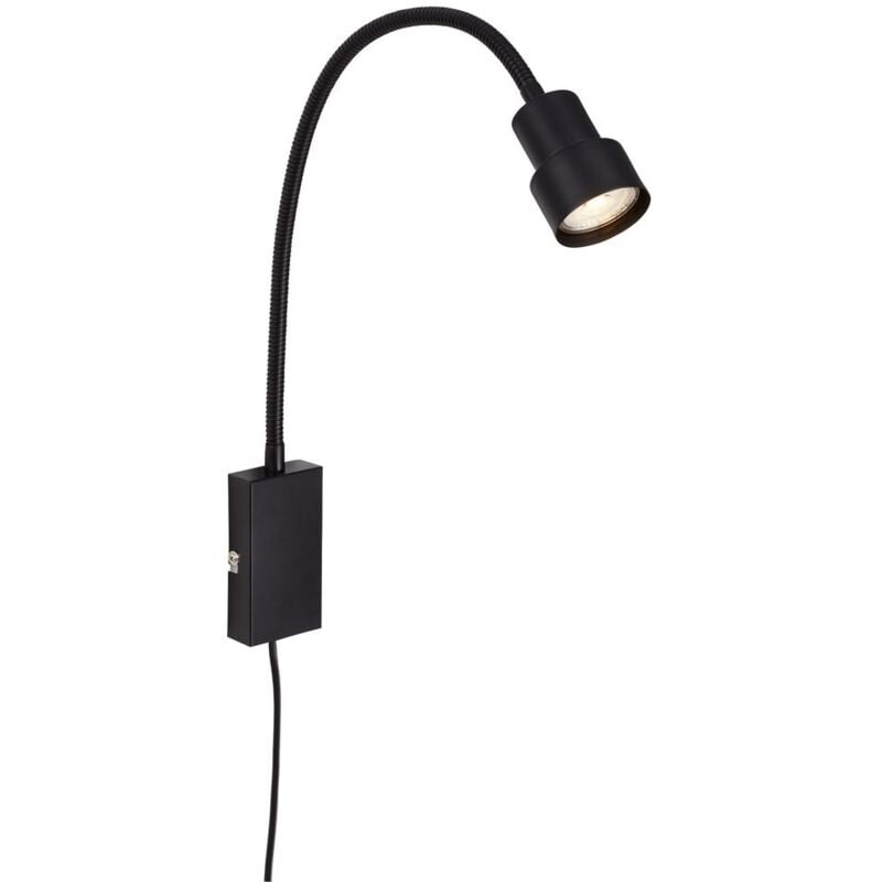 foto del prodotto lampada da letto led lampada da letto touch flessibile gu10 5 w nero metallo briloner