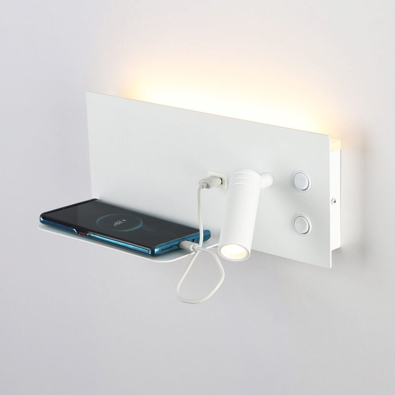 foto del prodotto lampada da lettura con porta usb kerta destra doppia