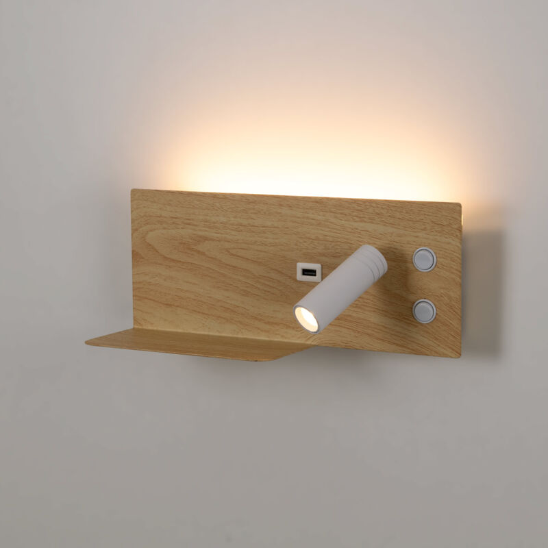 foto del prodotto lampada da lettura con porta usb kerta destra doppia