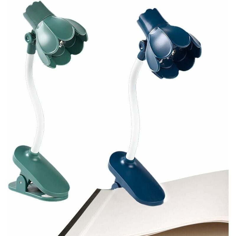 foto del prodotto lampada da lettura lampada da libro mini luce da lettura girevole a 360 , lampada da lettura pieghevole lampada a clip per la lettura a letto