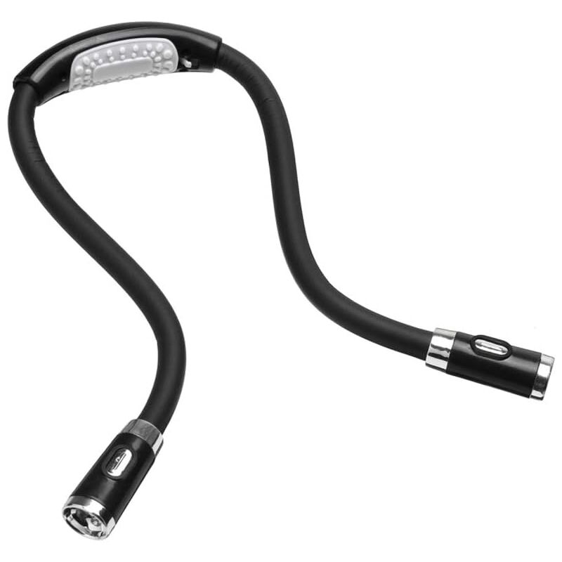 foto del prodotto lampada da lettura per libri a letto, luce da lettura per il collo, vivavoce, 4 perline led, 3 livelli di luminosit regolabili, lampada da collo per