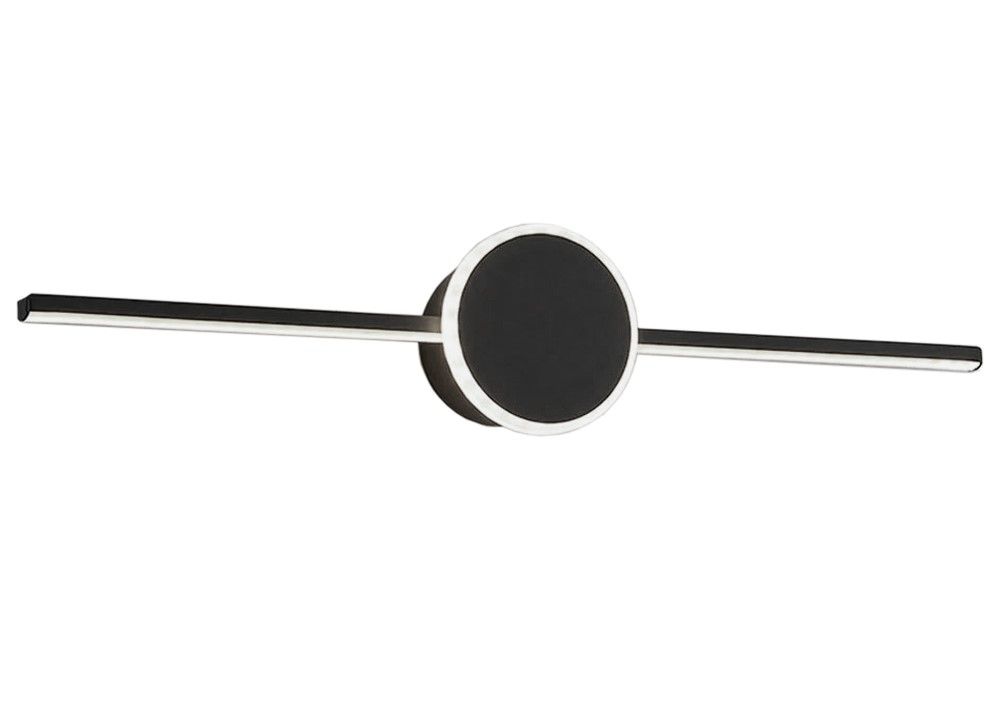 foto del prodotto lampada da muro da bagno led sopra specchio 40cm app848-1w round black