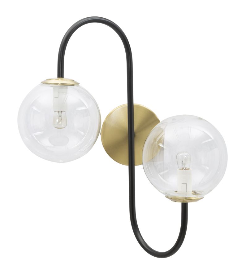 foto del prodotto lampada da muro iron black cm 36x24x45