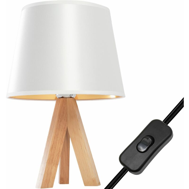 foto del prodotto lampada da notte app976 1t white tondo 1 punti luce e27 24,5x37,5cm