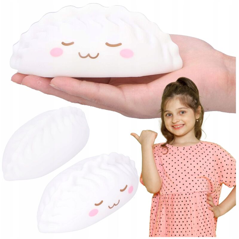 foto del prodotto lampada da notte in silicone a forma di dumpling lampada morbida a batteria