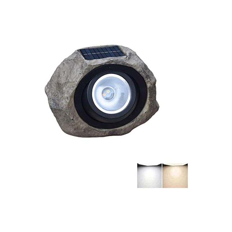 foto del prodotto lampada da palo in resina solare per esterni illuminazione da giardino, luci da palo a led, luce bianca calda