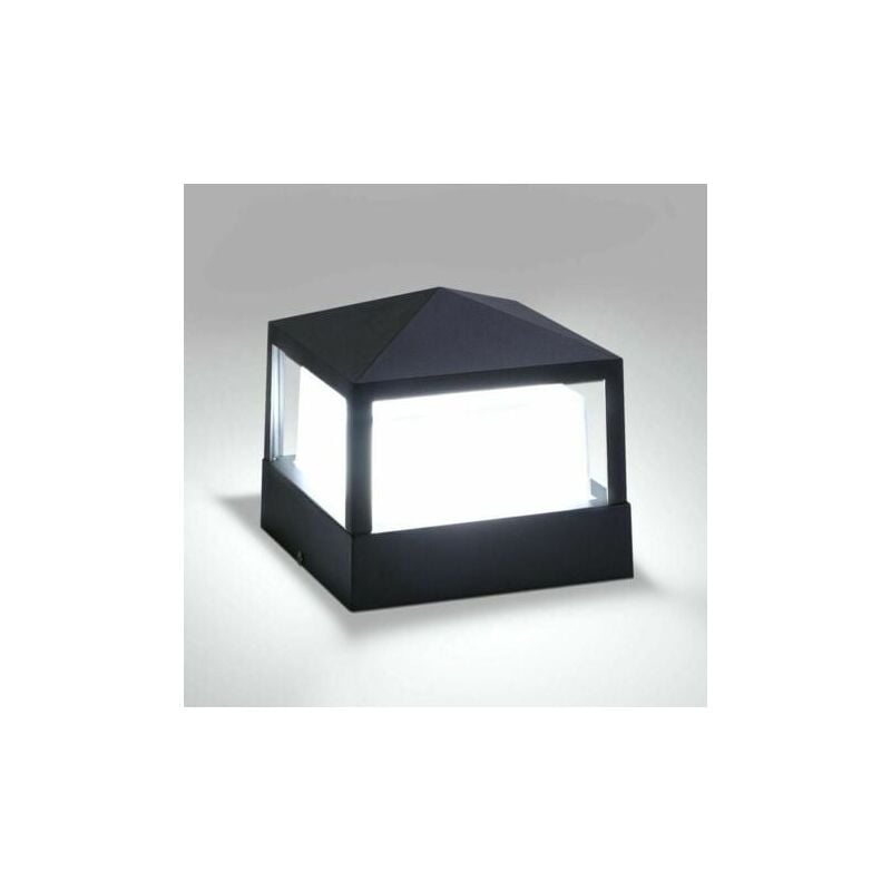 foto del prodotto lampada da palo, lampada da cancello, lampada da esterno, lampada a colonna, villa, ip65, impermeabile, in alluminio, per giardino, paesaggio, prato,