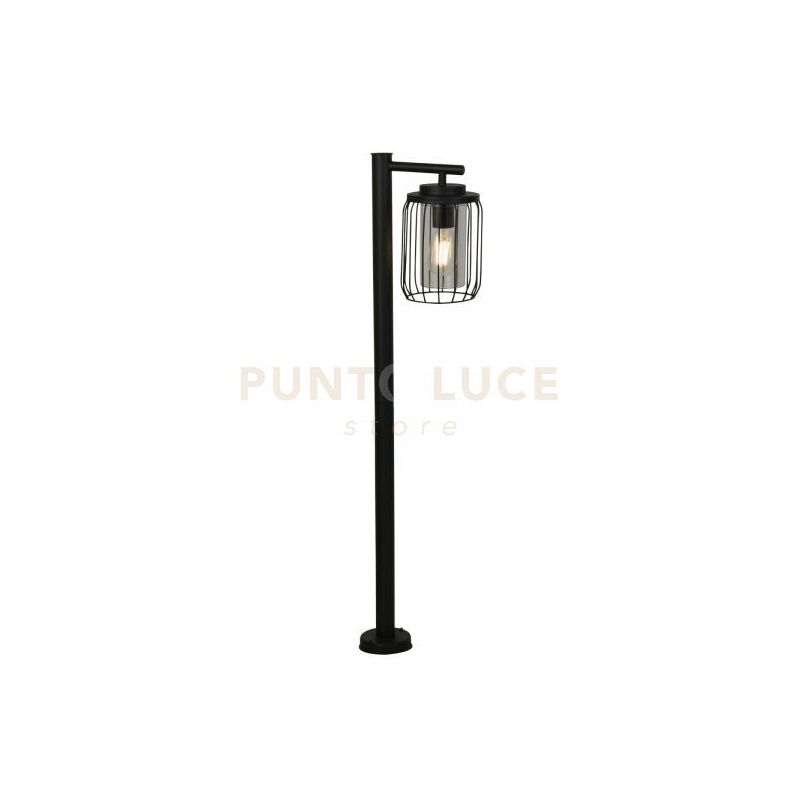 foto del prodotto lampada da palo reed 1lt, metallo nero e paralume in pc