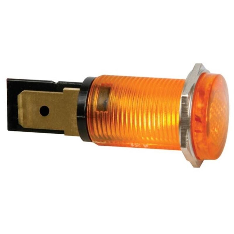 foto del prodotto lampada da pannello tondo 14mm 220v ambra