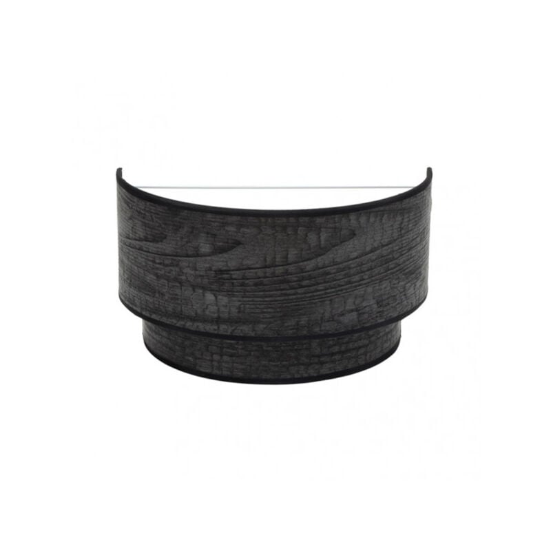 foto del prodotto lampada da parete 1xe27 modello double smile colore nero legno fabrilamp