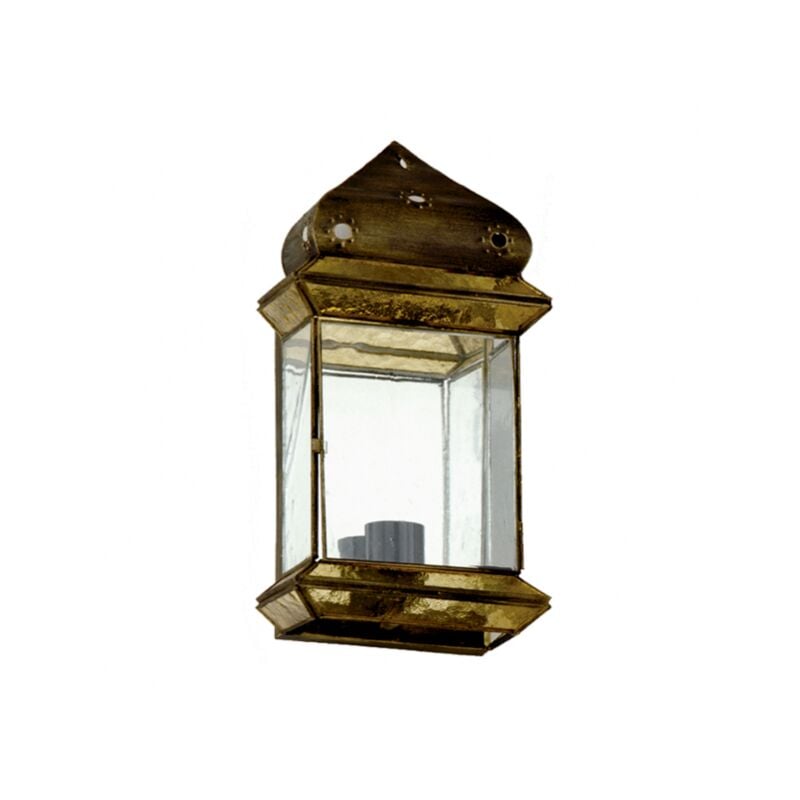 foto del prodotto lampada da parete 3 lati 1xe27 pelle ambra ambra 36x18x11 cm